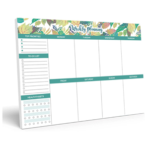 52 hojas planificador semanal libro Tear Bloc de notas Calendario para hacer lista Bloc de notas para el trabajo diario - Product Image 1