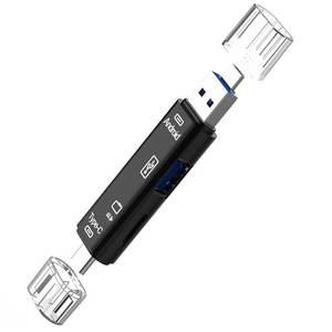 USB到USB C OTG适配器TF读卡器sd卡读卡器5合一适配器 - Product Image 1