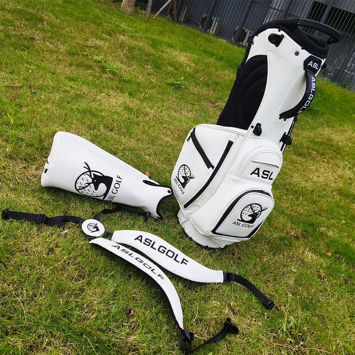 ASL GOLF OEM ODM logotipo personalizado impermeable carrito de golf bolsa sol montaña partes lujo pu cuero bolsas de golf