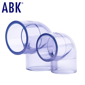Transparent <strong>PVC</strong> Pipe Fitting Clear 90 Degree <strong>PVC</strong> <strong>Elbow</strong> with DIN ANSI Standard - Product Image 1