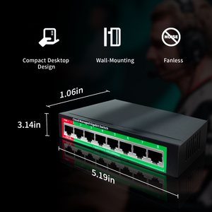 OEM/ODMマネージド8ポートフルギガビットイーサネットスイッチL2ネットワークスイッチIEEE802.3AF/ATマネージドネットワークスイッチ (IPカメラcctv用)