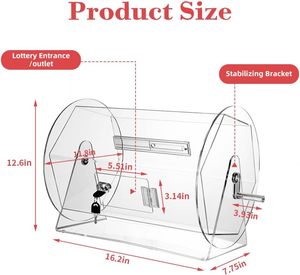 Çekiliş biletleri için Yizhen akrilik davul Spinner temizle piyango kollu kutu vitrin rafı - Product Image 6