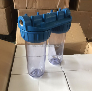 塑料10英寸透明滤水筒外壳1/4 1/2 3/4英寸家用净水器