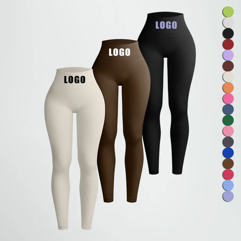 Seamless New Design Fashion Naked Feeling Tights Leggings Multi Colors High Stretchy Athletic Pants Girls Nylon Spandex Leggings