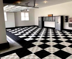 Modular Interlocking Ribbed Garage Vented Flooring Tiles for Detailing
