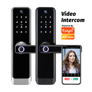 Tediton Mobile Tuya serratura impermeabile all'aperto intelligente biometrica impronta digitale wifi serratura occhio di gatto con video citofono - Product Image 1