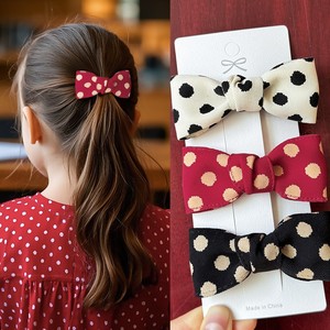 Kore zarif taze saç aksesuarları tatlı sevimli Polka Dot yay saç tokası çocuk akademisi kristal <span class=keywords><strong>PC</strong></span> için çok yönlü üst klip