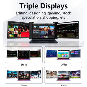 14 Inch Portable Touch Screen <strong>Monitor</strong> with Stand 2nd &amp; 3rd <strong>Display</strong> Folding Lapdock All in One <strong>Computers</strong> with IPS Panel - Product Image 4