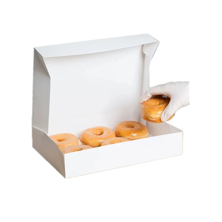 Tùy Chỉnh Thực Hiện Dozen Giấy Donut Hộp Bao Bì Tùy Chỉnh Bánh Cookie Hộp