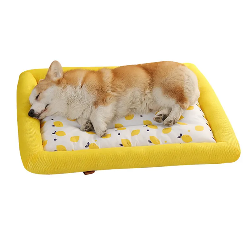 4 boyutu yaz serme yatak köpek yatakları soğutma buz pedi yıkanabilir yavru kedi kanepe malzemeleri soğuk ipek yatak Bite dayanıklı mat