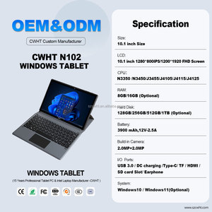 批发最便宜的10.1英寸窗口11平板电脑Win 10 16gb 1TB In-tel J4115 2合1平板电脑，带金属键盘双操作系统平板电脑 - Product Image 2