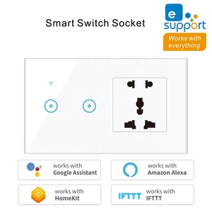 WiFi Smart EU/UK/US/AU/JP Presa A Muro di Casa Intelligente Automazione 2 Gang Interruttore A Distanza spina universale Funzione Timer - Product Image 2