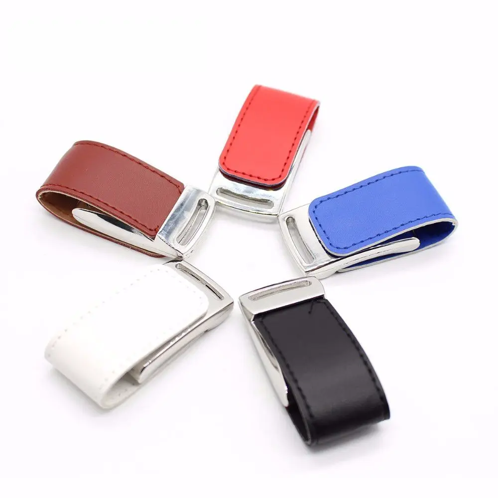 Pendrive de cuero con logotipo personalizado, unidad Flash USB 2,0, 3,0, 8GB, 64GB, regalos promocional, venta al por mayor