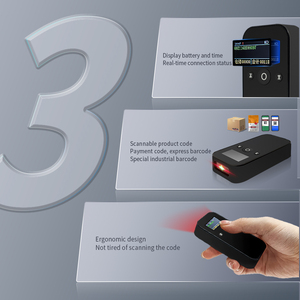 Lector de código de barras BT Mini portátil 2D, tiempo de trabajo prolongado con memoria de batería, lector de escáner de código QR inalámbrico - Product Image 6