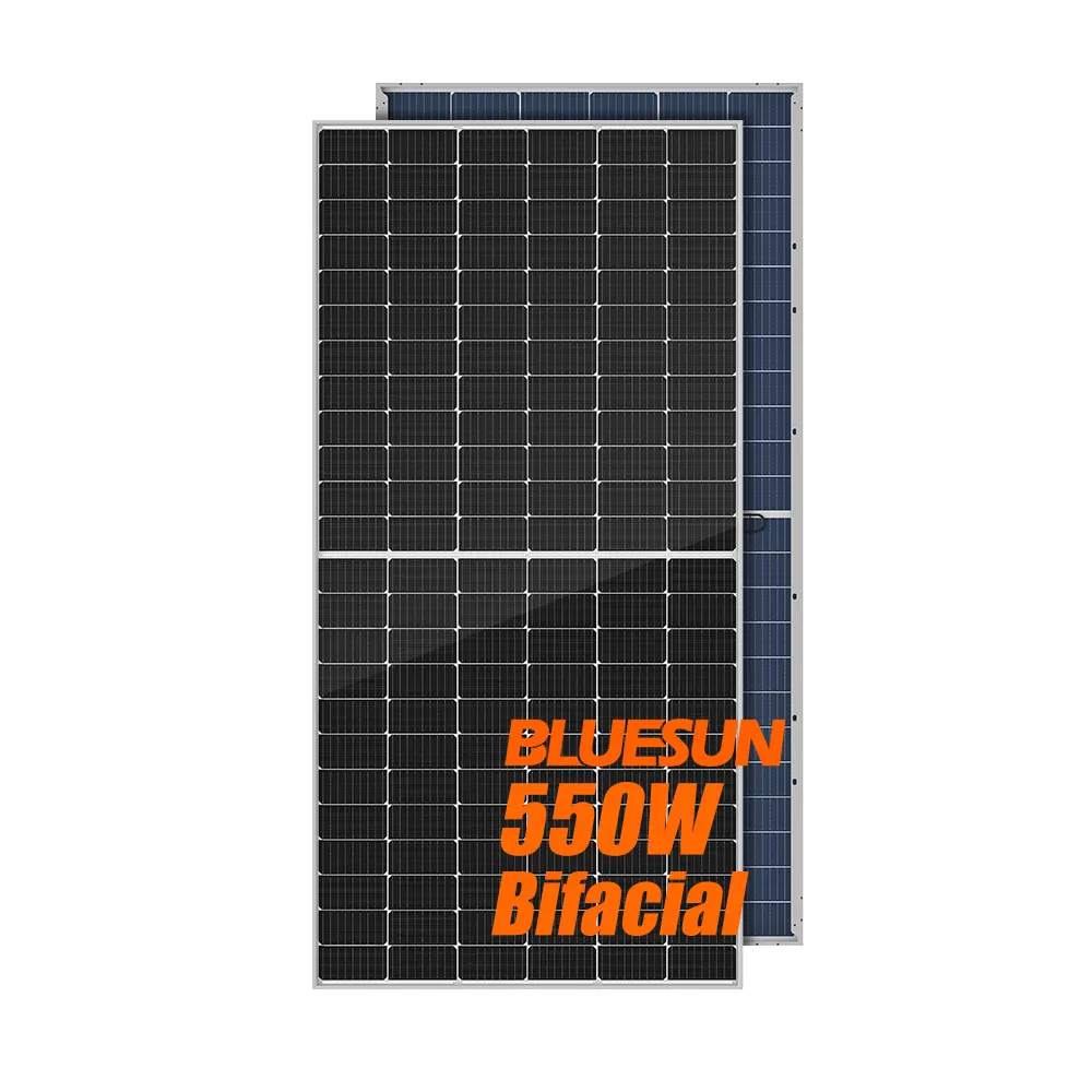 Bluesun, оптовая продажа, солнечная панель n типа, галька, 450 Вт, 480 Вт, 500 Вт, 540 Вт, 545 Вт, 550 Вт, 555 Вт, солнечная фотоэлектрическая панель, солнечная панель 1000 Вт, цена