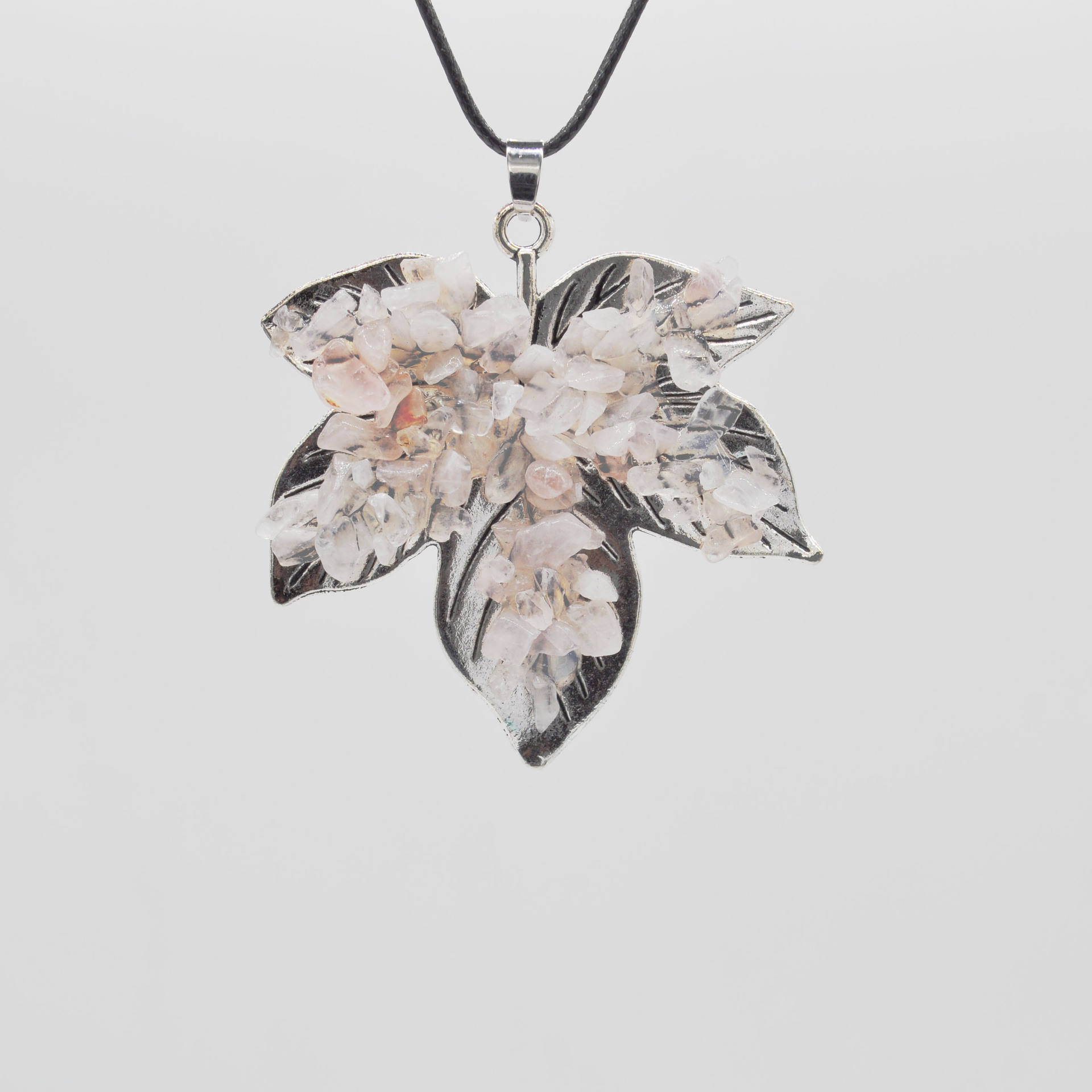 Pink crystal leather rope