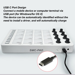 Controlador MIDI inalámbrico con 16 almohadillas de batería RGB y 8 perillas giratorias Máquina Beat Maker USB para producción de música - Product Image 3