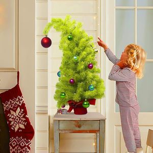 Mini kaprisli noel ağacı masa çarpık noel ağacı, yapay bükülebilir benzersiz kavisli şekil tatil Xmas çam ağacı - Product Image 3