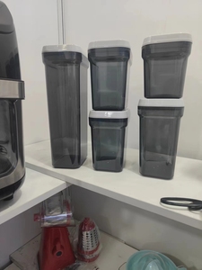 用于厨房餐具室的密闭可堆叠食物存储容器罐套件组织糖粉蛋白质组织器 - Product Image 4