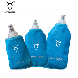 150ml 250ml 450ml tùy chỉnh không thấm nước gấp TPU cắm trại đóng mở bình mềm chạy đi xe đạp Cắm Trại Đi Bộ Đường Dài - Product Image 1