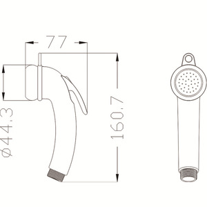 Modern Fully Electroplated ABS <strong>Bidet</strong> Spray Gun <strong>Small</strong> Nozzle Toilet Companion Flushing Butt Cross-Border Removable Toilet - Product Image 1