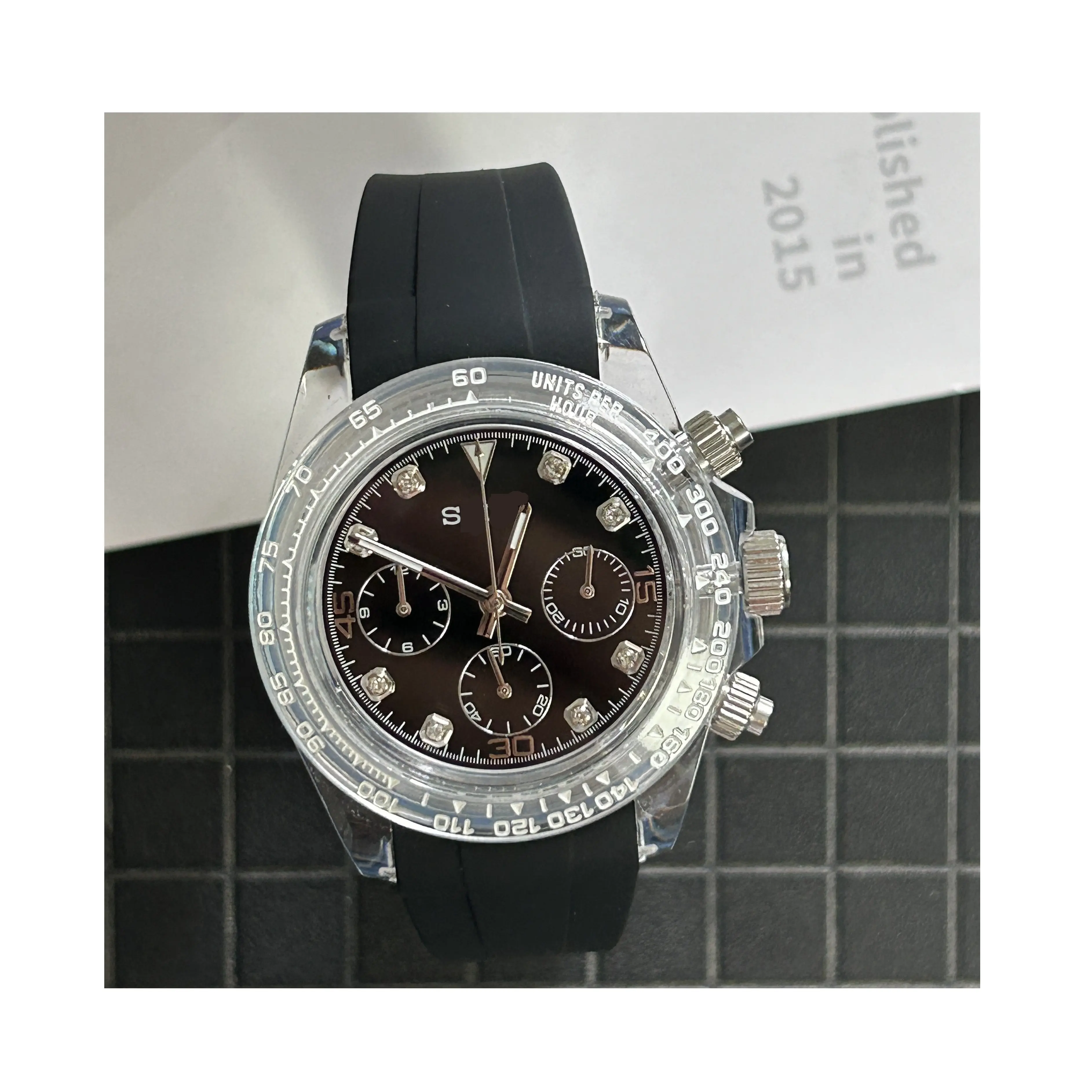 Schlussverkauf neue verbesserte Uhr Seiko Quarzwerk Edelstahluhr mit Saphirglas und japanisches VK63 Uhrwerk