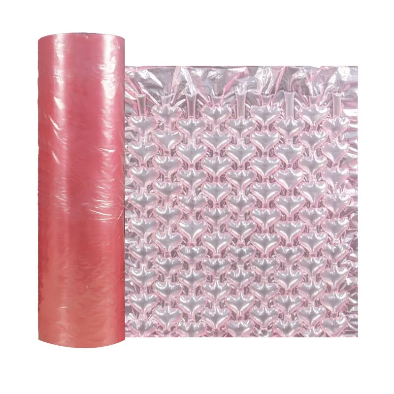 MINI AIR Factory-Paquete de envoltura de cojín de burbujas de aire, forma de corazón, rosa, directo de fábrica