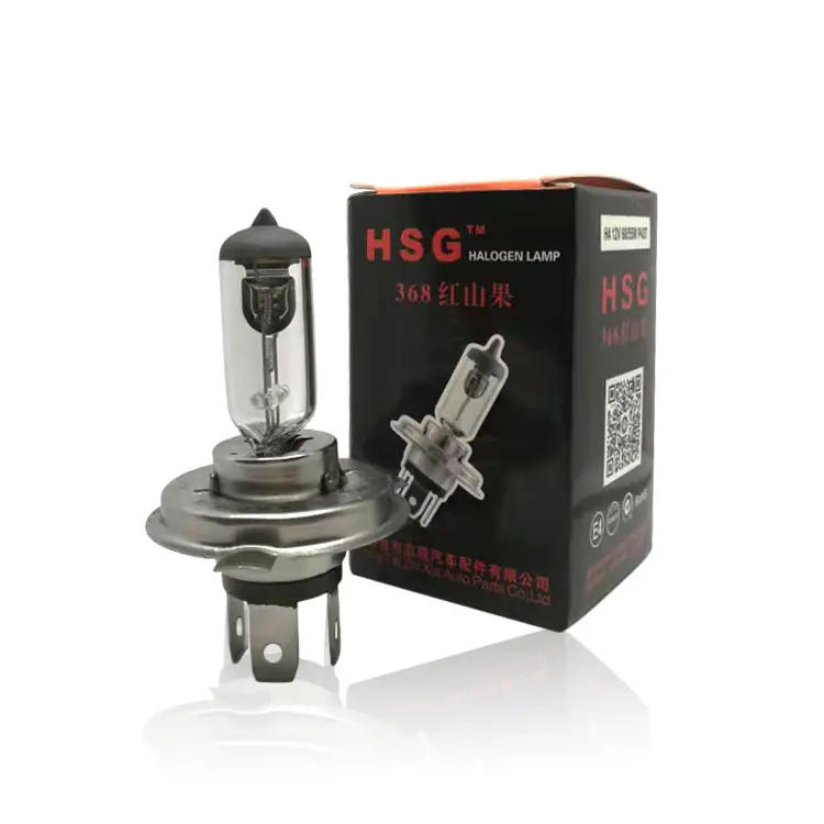 หลอดไฟฮาโลเจนยี่ห้อ HSG 12V 24W,หลอดไฟอัตโนมัติอุปกรณ์เสริมสำหรับรถยนต์ฮาโลเจน H4ไฟรถยนต์อุตสาหกรรมยานยนต์