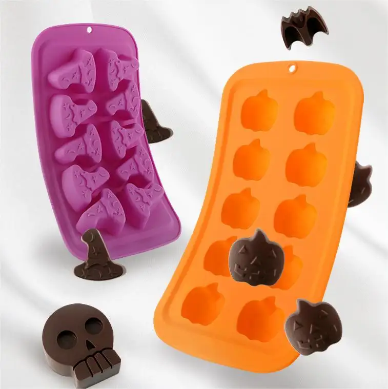 Vendita calda Halloween Candy Chocolate Mold stampo in Silicone stampo zucca