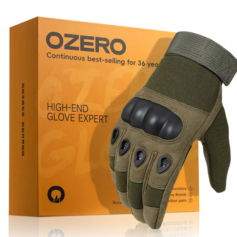 Hunting Gloves 2024 New OZERO Sports Gym Breathable Full Finger Protection Shooting Outdoor Combat Tactical Motorbike Motorcycle