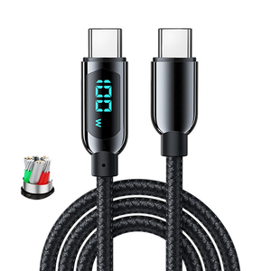 Großhandel PD 100W 5A Typ C Schnell ladekabel 1,2 M Sichtbares Echtzeit-Power-Display Super lade geschwindigkeit USB-Typ-C-Kabel - Product Image 1
