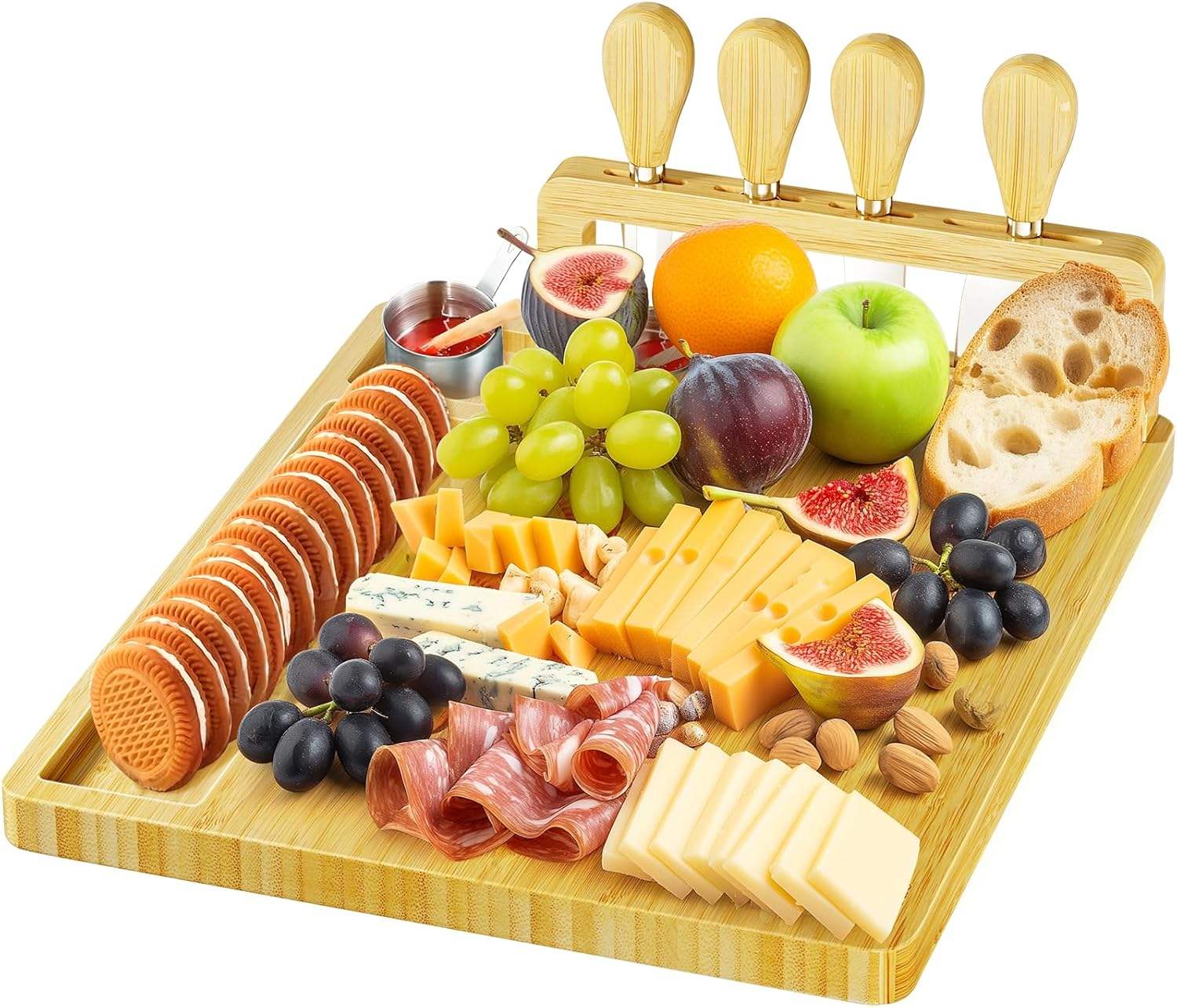 cheese board with knife holder