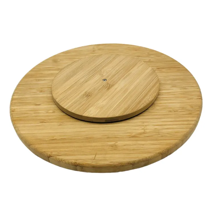 Бамбуковая вращающаяся подставка для торта, поворотный стол, Большая деревянная основа, идеальные Разделочные Блоки, круглая одинарная упаковка на заказ