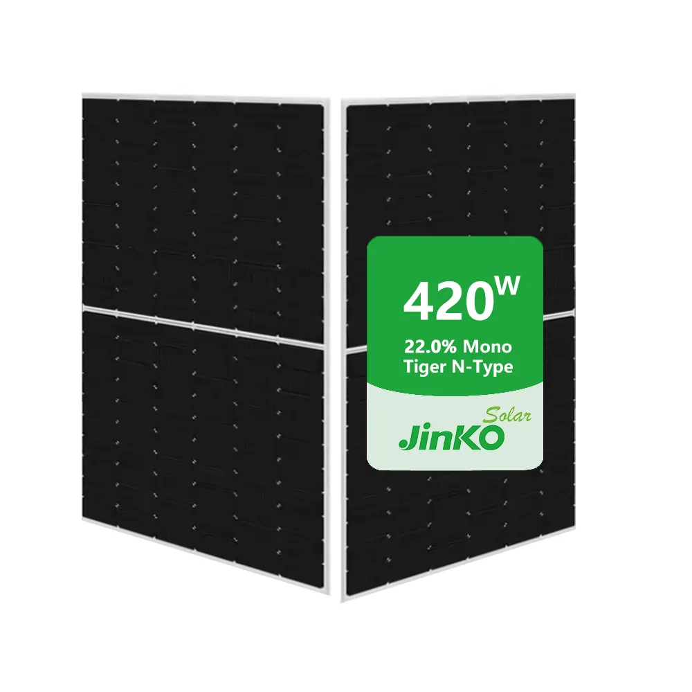 Jinko TUV/CE Certification 132 166mm Half Cells High Quality PV 420 Watt Solar Panels Monocrystalline