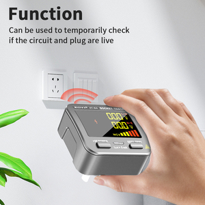 ZOYI-Probador de circuito de enchufe para la UE, Reino Unido, EE. UU., Flecha de uso inteligente para indicar la posición de la línea, probador de fugas de enchufe con pantalla led - Product Image 4