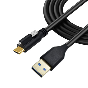 USB 3.0 USB C สายเคเบิล Type-C พร้อมช่องเสียบแบบสกรูเดี่ยวติดหนึ่งแผงไปยังสาย3.0 USB แบบมาตรฐาน - Product Image 2