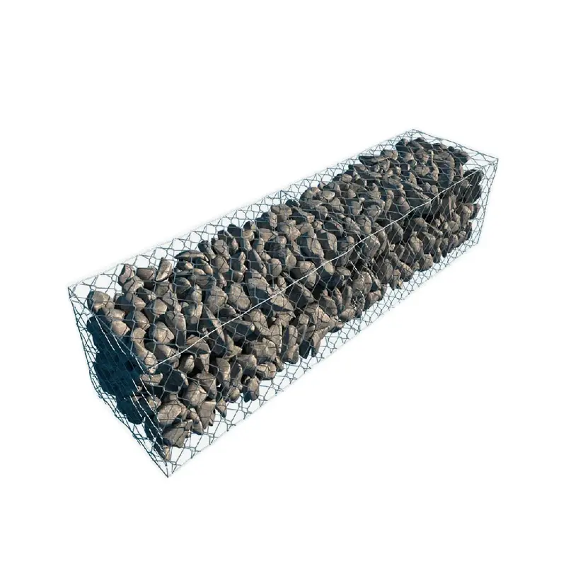 プラスチックカバー付きガビオンネパールガビオンボックス1X1X1石用亜鉛メッキ織りガビオンボックス