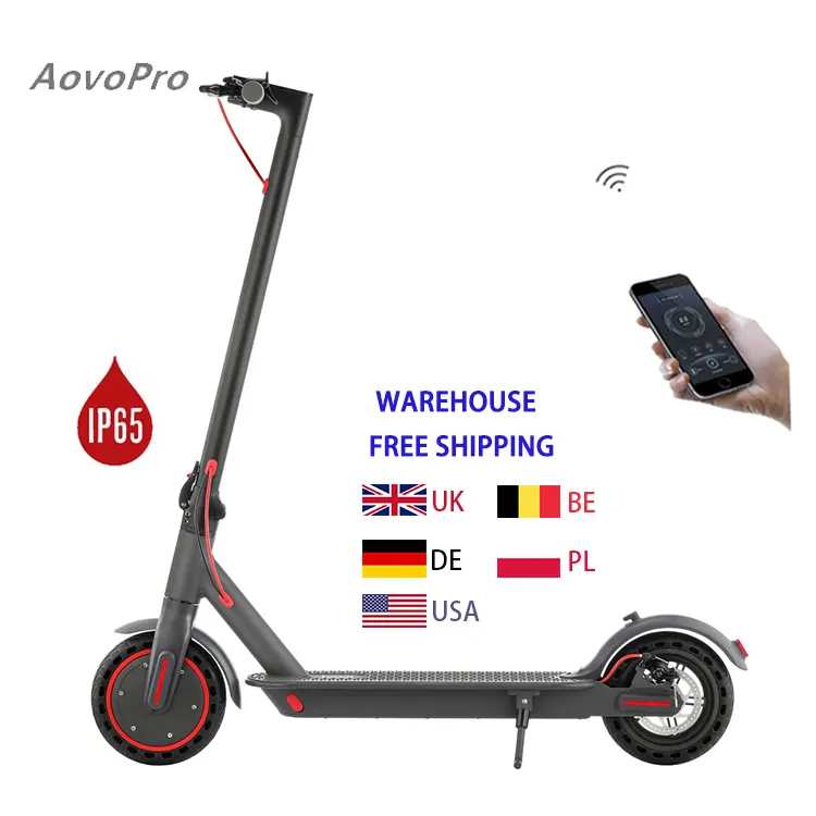 Aovopro-patinete eléctrico plegable para adultos, Motor inteligente M365, 35km, 10.5ah