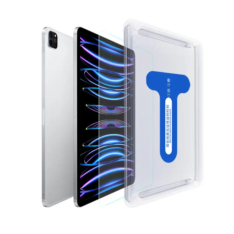 Bụi bong bóng miễn phí chống xước bảo vệ màn hình phim dễ dàng Applicator 9H Tempered Glass cài đặt Kit cho iPad mini air PRO