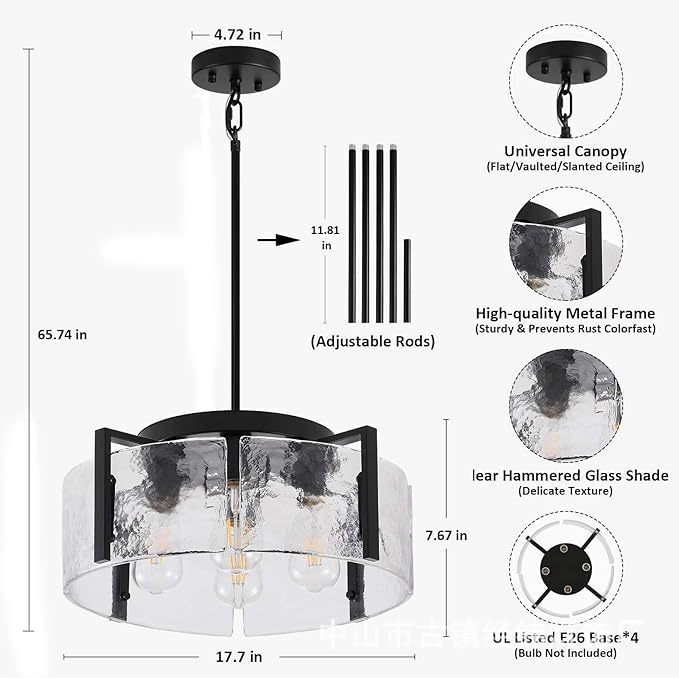US standard e26-bulb not included