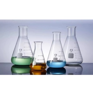 Bình <span class=keywords><strong>Erlenmeyer</strong></span> cổ rộng, bình hình nón, chai thủy tinh, dụng cụ thí nghiệm, thủy tinh Borosilicat 3.3 - Product Image 1