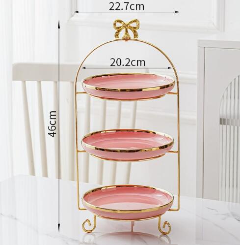 Pink Three-tiered