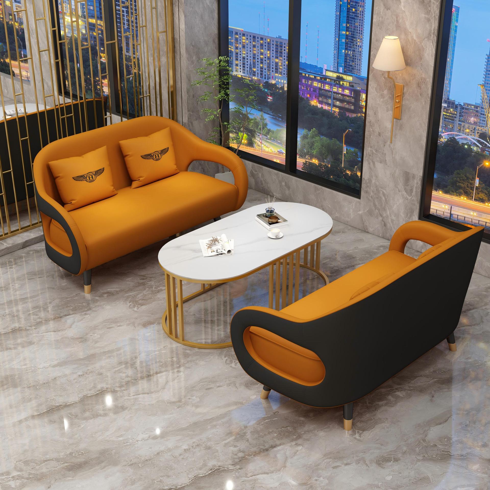 Coffee table for two (orange and black)