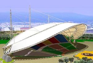 Estructura de techo de membrana de PVC PVDF a prueba de agua precio de fábrica de largo alcance decoración paisaje colorido cobertizo de estacionamiento estadio escolar - Product Image 3