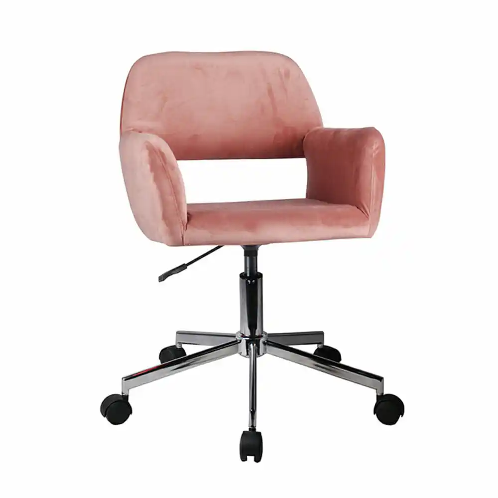 Silla de comedor de tela de terciopelo ajustable nueva de lujo colorida silla ergonómica de elevación giratoria para oficina