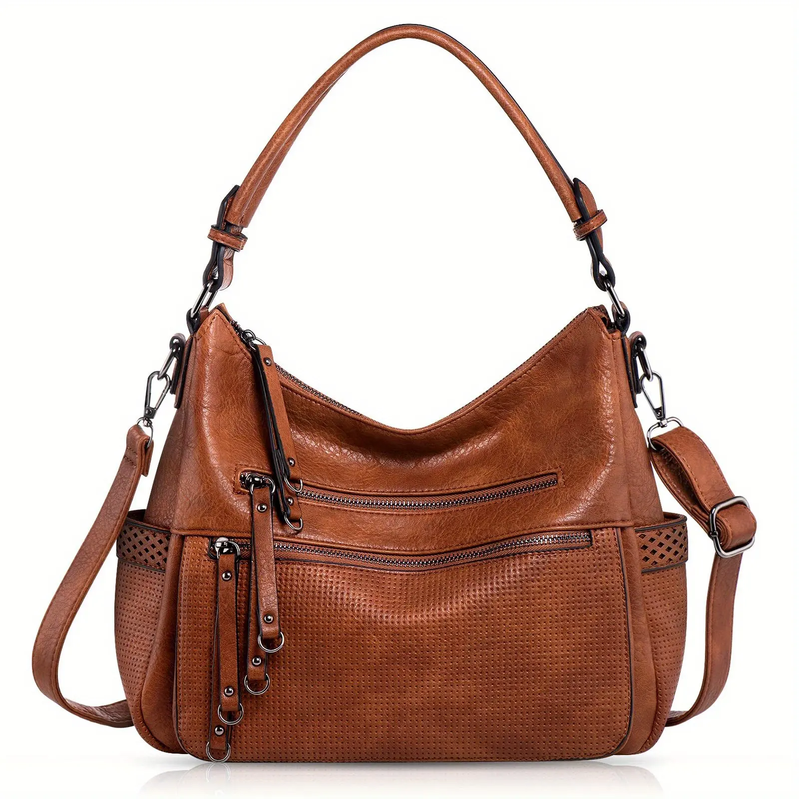 Kcb01a Vintage Grote Capaciteit Schoudertas Hobo Tas, Retro Pu Lederen Dames Handtassen, Beroemde Merk Vrouwen Designer Tassen