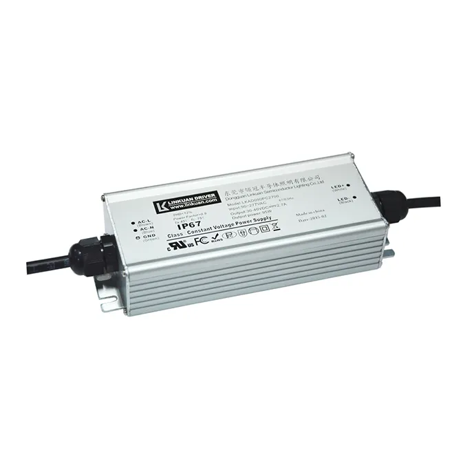 CUL-fuente de alimentación led FCC ELG-75-12A, 50W, 60W, resistente al agua IP67, 12V, ip67, para tiras de luces LED, controlador de luz de calle