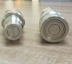 ISO16028 Hidráulica Dry Break Acoplador Rápido 3/8 "1/2 1/4 Bsp Conector Rápido Cabeça Plana para Máquinas Agrícolas - Product Image 4