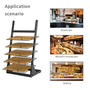 Đa chức năng tùy chỉnh 5 Tier đen kim loại Tạp Chí hiển thị placemat Rack hiển thị - Product Image 3