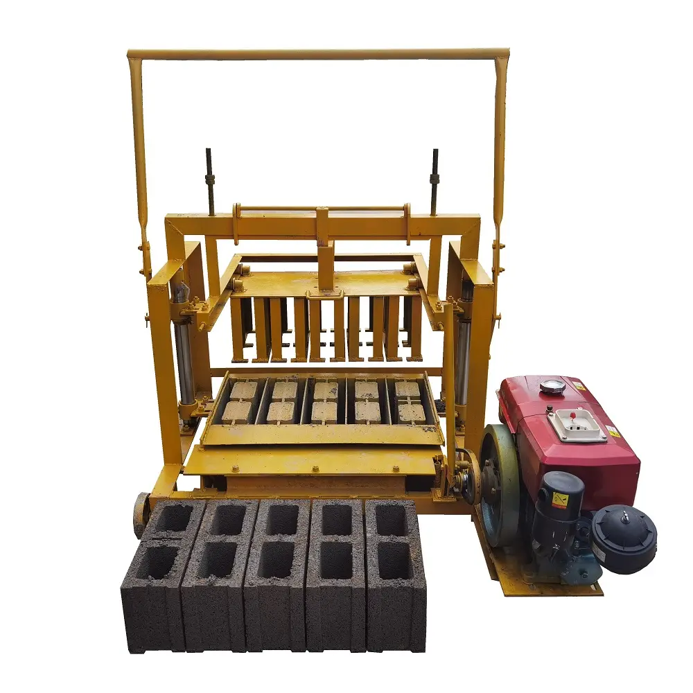 Macchina per mattoni di argilla bricker a blocchi cavi in calcestruzzo manuale diesel per uso domestico mini economico